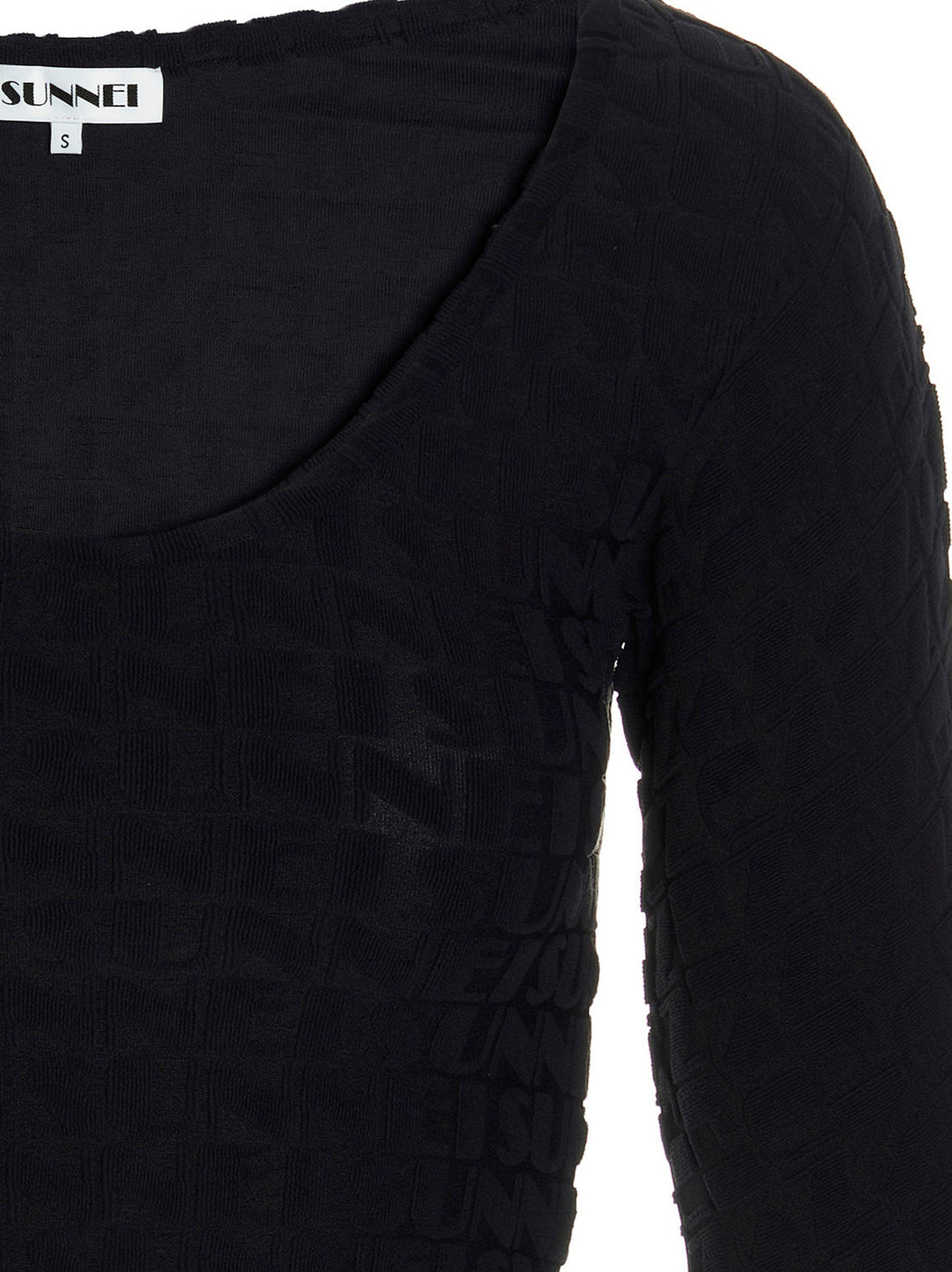 Sunnei All-Over Logo Top Tops - Blue | bab49be4c5964703acfbb822a4ca7aaf7db6dbc5