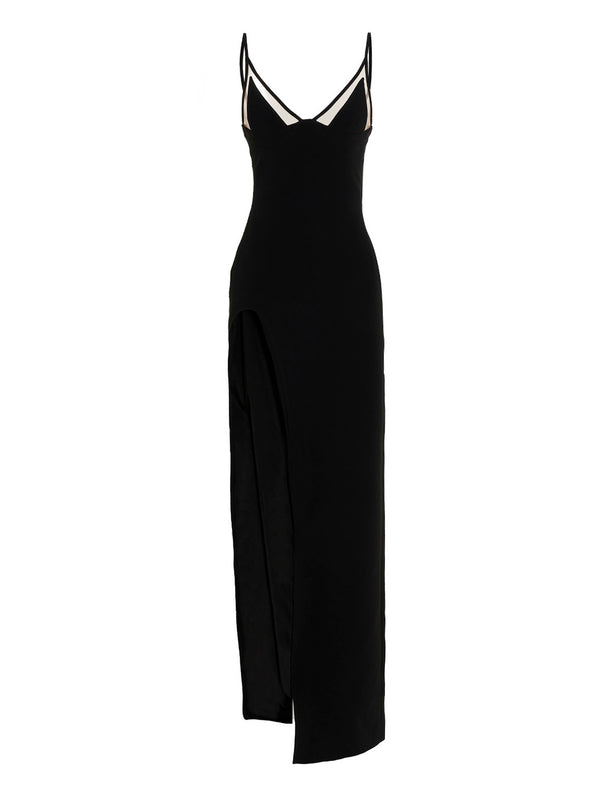Open Leg Cami Dresses Black