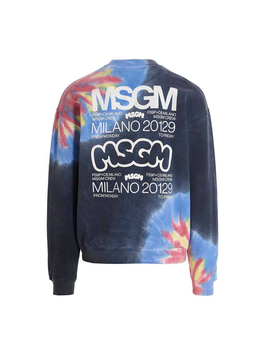 Msgm Logo Print Tie Dye  By Burro Studio Sweatshirt - Multicolor | bd25e54367ffa94d3ccdf9db57c591a4e4d447ff
