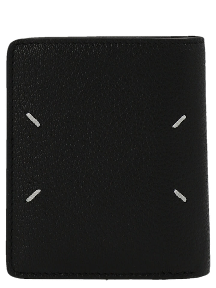 Stitching Leather Wallet Wallets, Card Holders Black