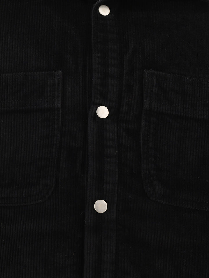 Cord Quilted Jackets Black