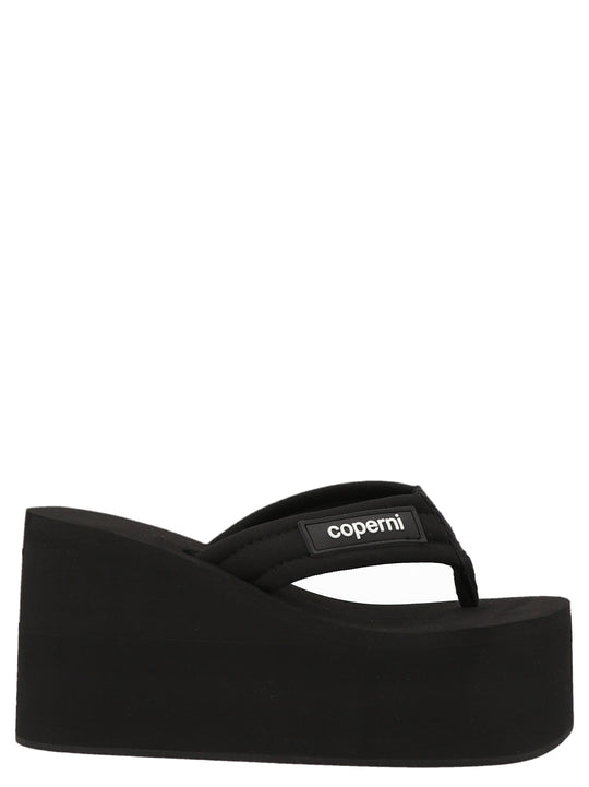 Branded Wedge Wedges Black