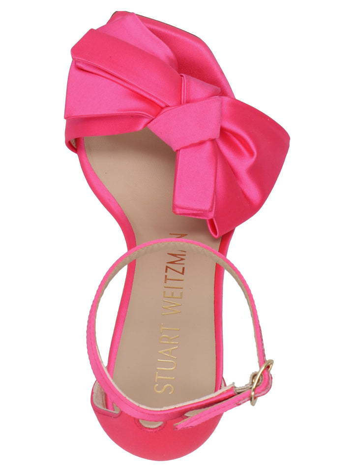 Stuart Weitzman Nudistcurver Loveknot Sandals - Fuchsia | 872537848de3f8a9735fc017d0ca126ed58ca127