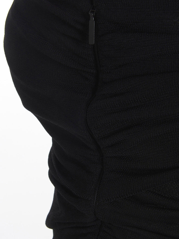 Saint Laurent Draped Long Dress Dresses - Black | dae19b2a4f0322cd5219239551bb39d442b40e2e