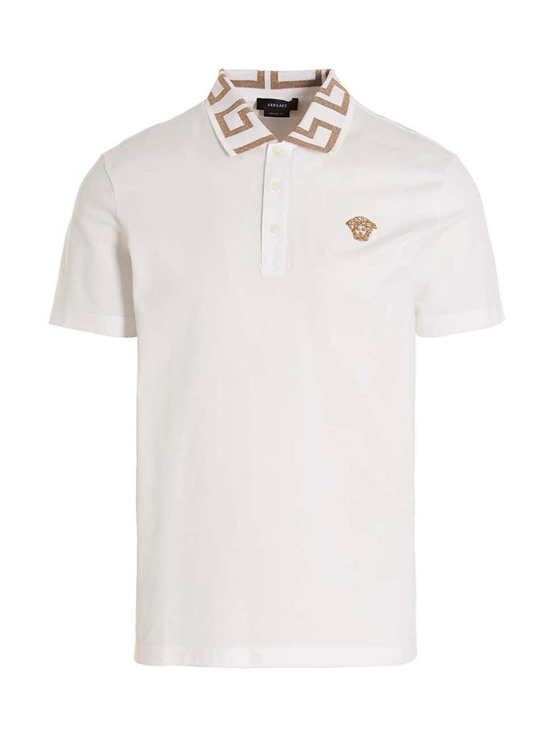 Versace Greca Polo - White | f5f8bd6e8713c6e33dbc0b9fc08f3f96704d5ec0