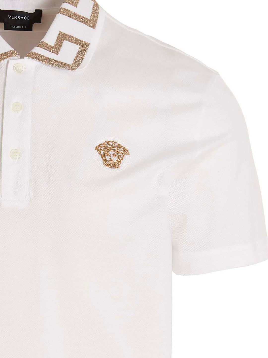 Versace Greca Polo - White | eb083a07b8650a0353fb9de1fb0cf95c8244c5e1