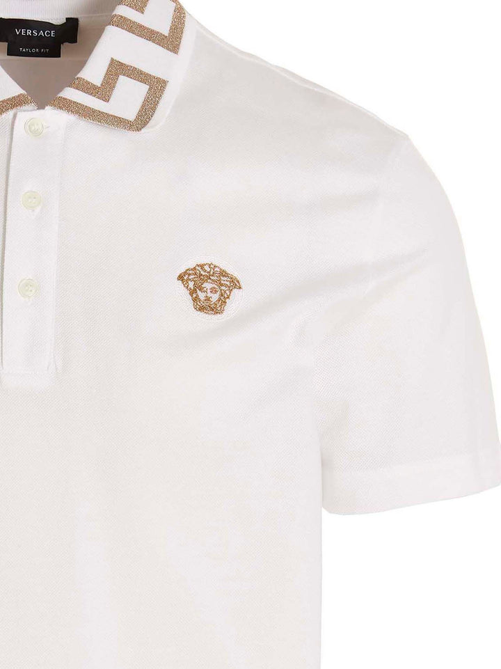 Versace Greca Polo - White | eb083a07b8650a0353fb9de1fb0cf95c8244c5e1