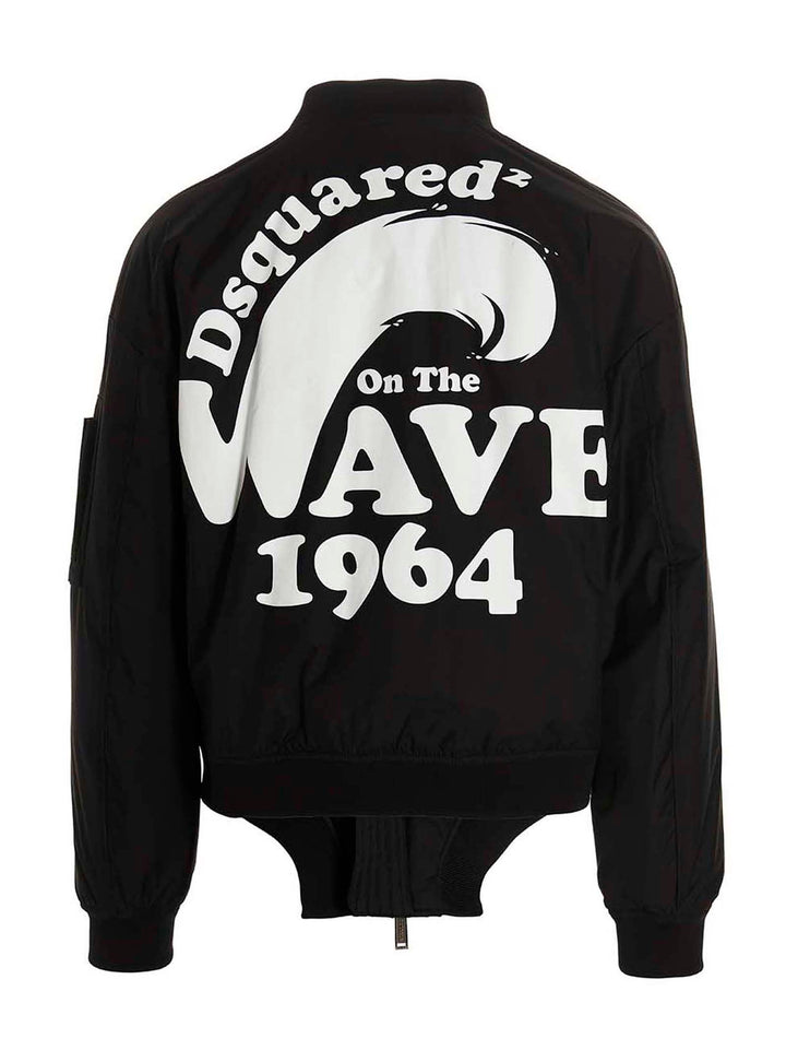 Dsquared2 D2 On The Wave Puffer Jackets - Black | 55de09733593ba0f548f126f56466b38b409e7a5