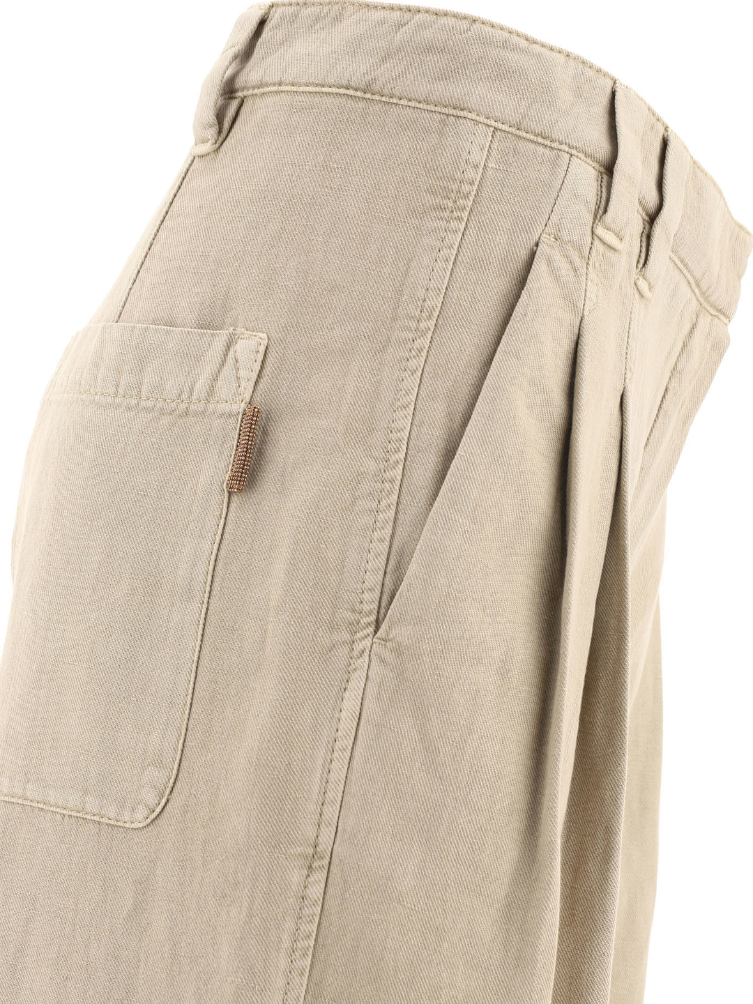 Wide Leg Trousers Beige