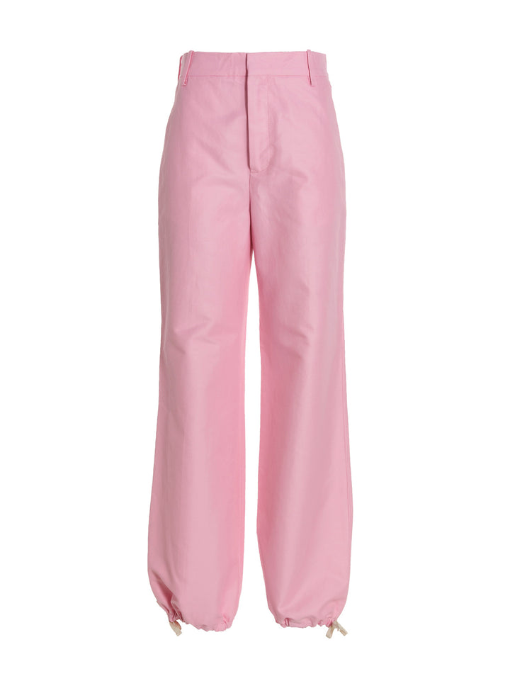Marni Logo Embroidery Pants - Pink | 334395ad2a0852f79dfdb467239c68f5945bd891