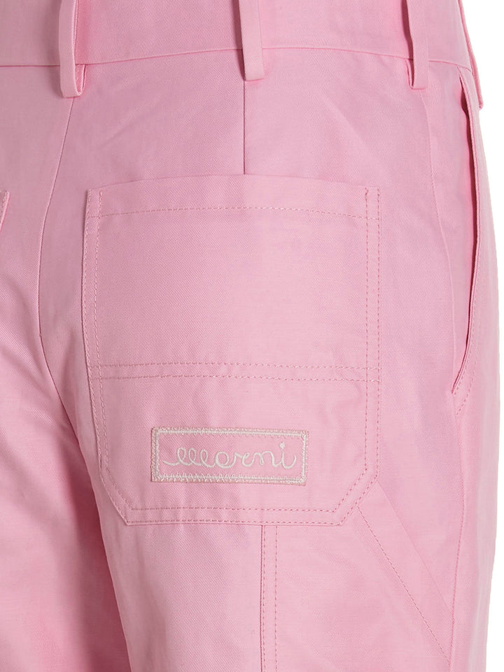 Marni Logo Embroidery Pants - Pink | 99e4e4dd72a9181dd9d482929bd89dcd584e934b