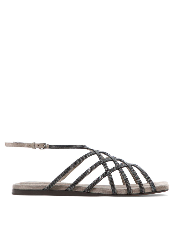 Precious Net Sandals Grey