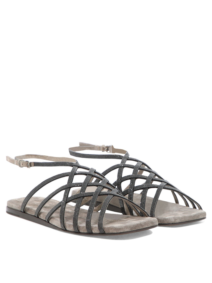 Precious Net Sandals Grey