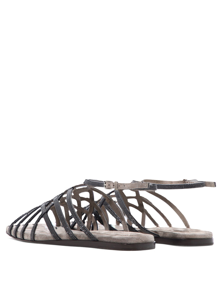 Precious Net Sandals Grey