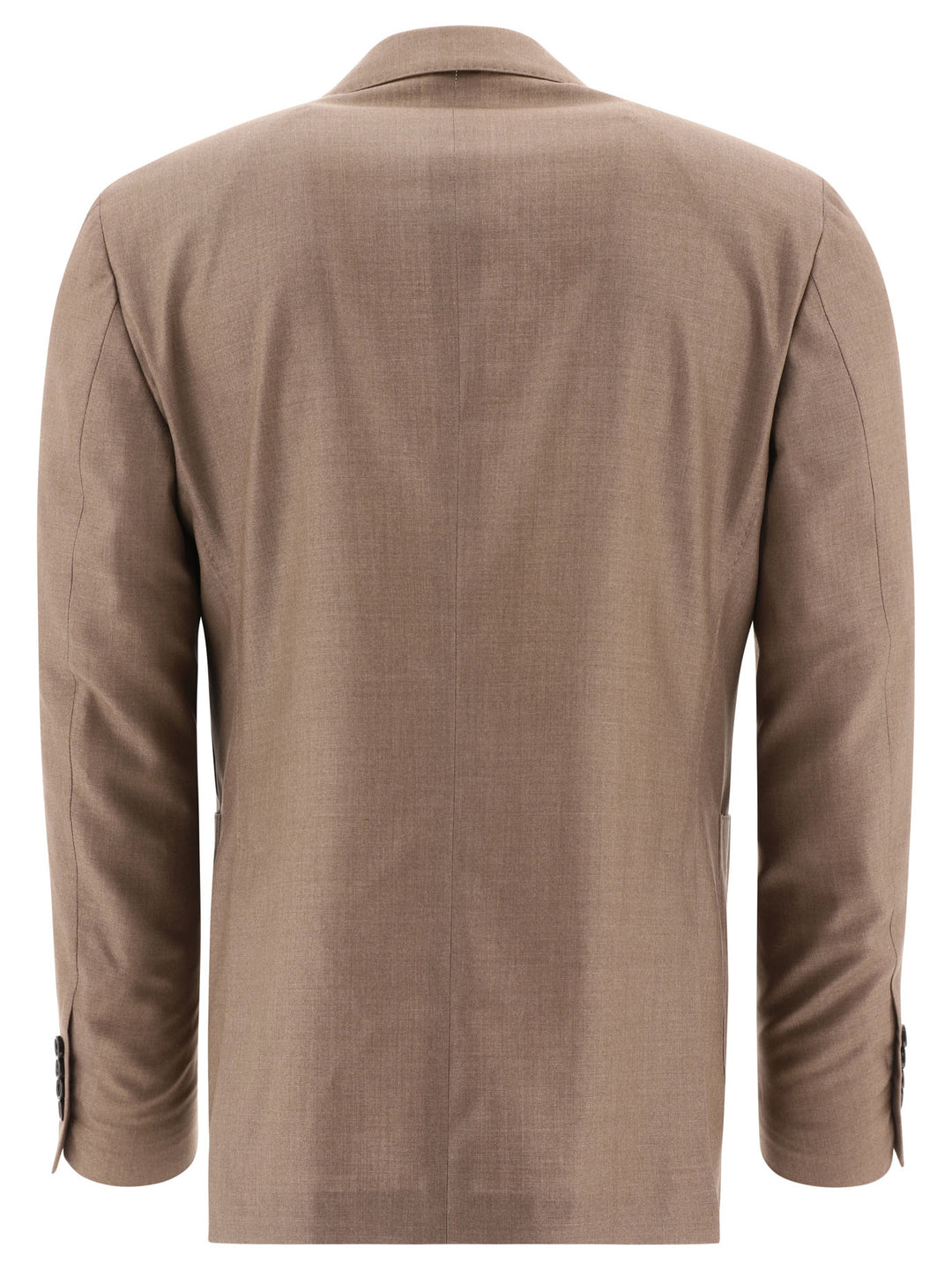 Single-Breasted Blazer With Pocket Jackets Beige