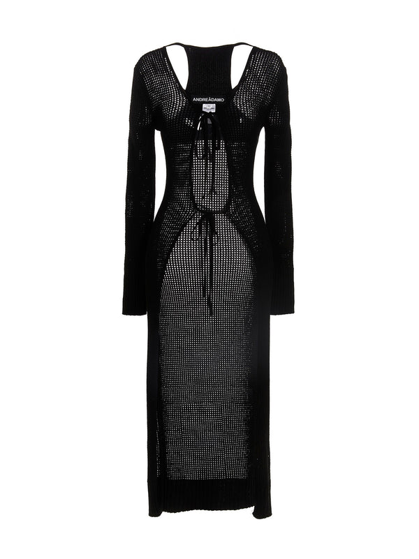 Openwork Long Cardigan Sweaters And Cardigans Black