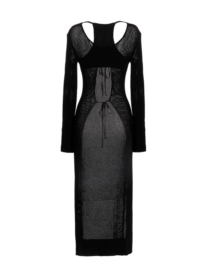 AndreĀDamo	 Openwork Long Cardigan Sweaters and Cardigans - Black | 867fd748e91da0fa8819bad19ce6d0cb7c0a9bce