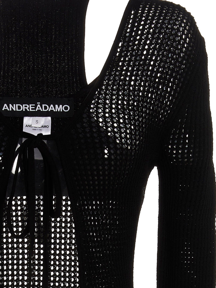 AndreĀDamo	 Openwork Long Cardigan Sweaters and Cardigans - Black | 561747595d2af0f63c51eba10f1d02817649cda3