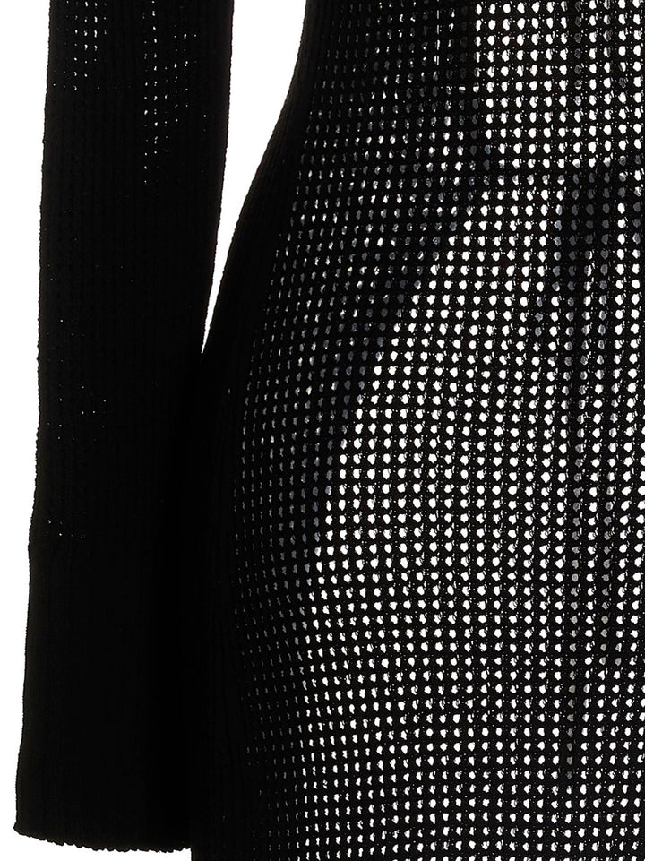 AndreĀDamo	 Openwork Long Cardigan Sweaters and Cardigans - Black | 0722a5a830978eff4c2fb433bf95a622f9ad36fc