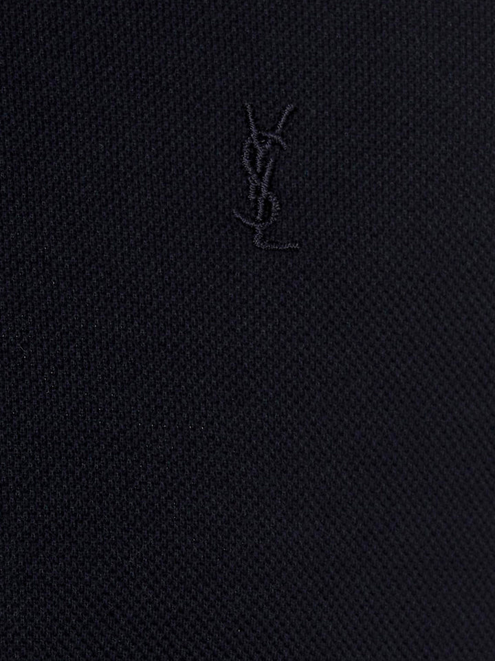 Embroidered Logo  Shirt Polo Blue