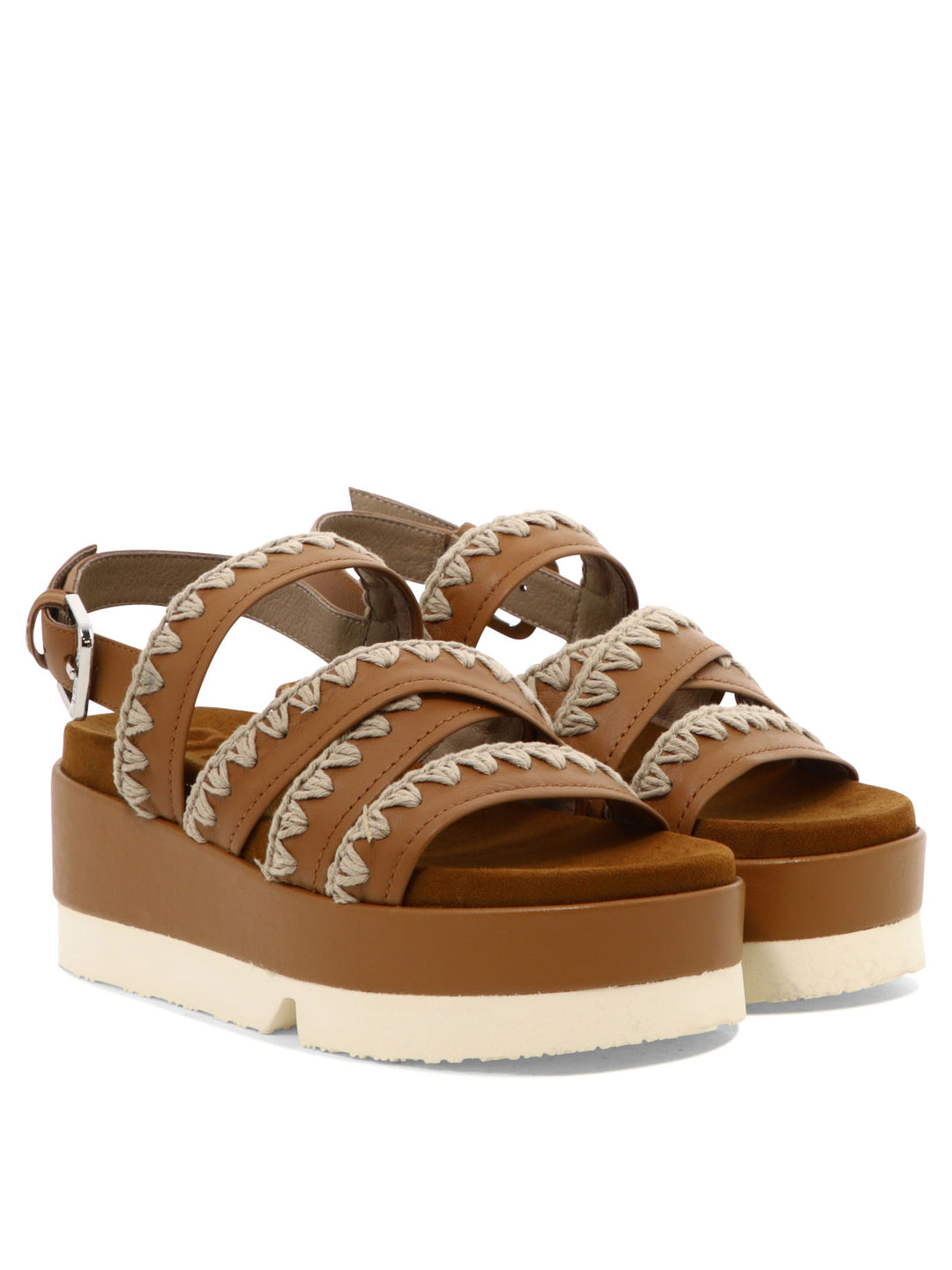 Japanese Flatform Sandals Brown