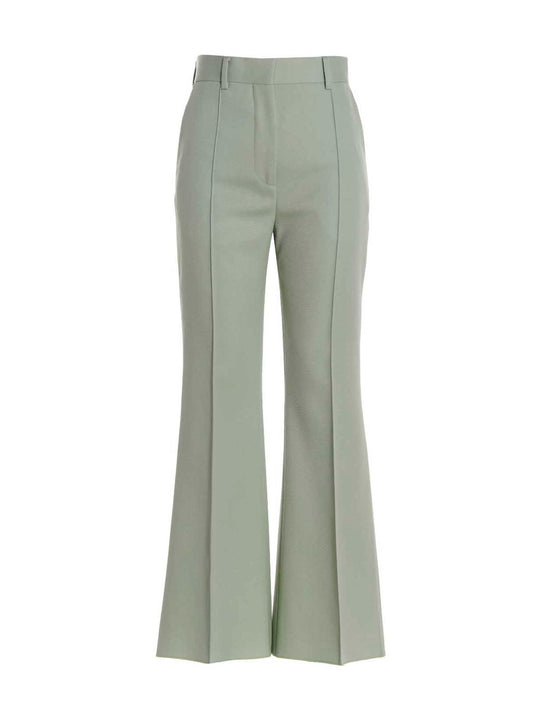 Flared Tailored Pants Green