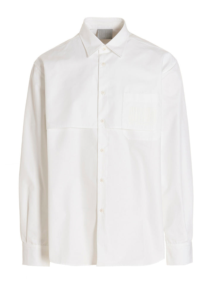 Vtmnts Barcode Shirt and Blouse - White | 8e38f67b244a90fd12fe7659380297b7abff84a4