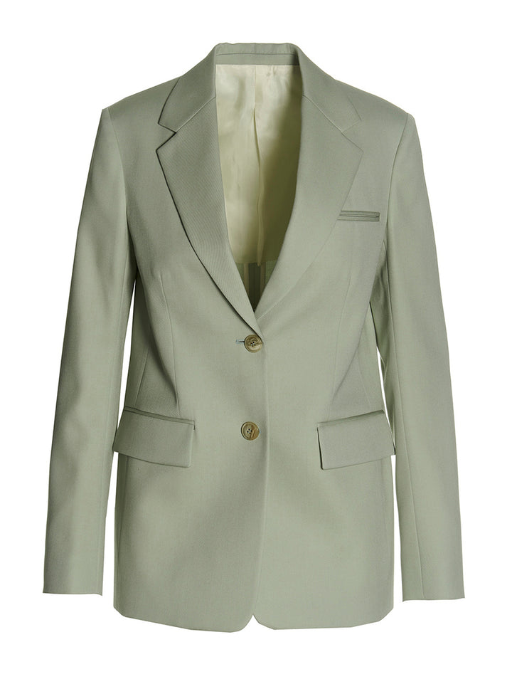 Lanvin Wool Single Breast Blazer Jacket BlazerS - Green | 8541164c4e6d890aedc9fcbb251f72032c0d08a1