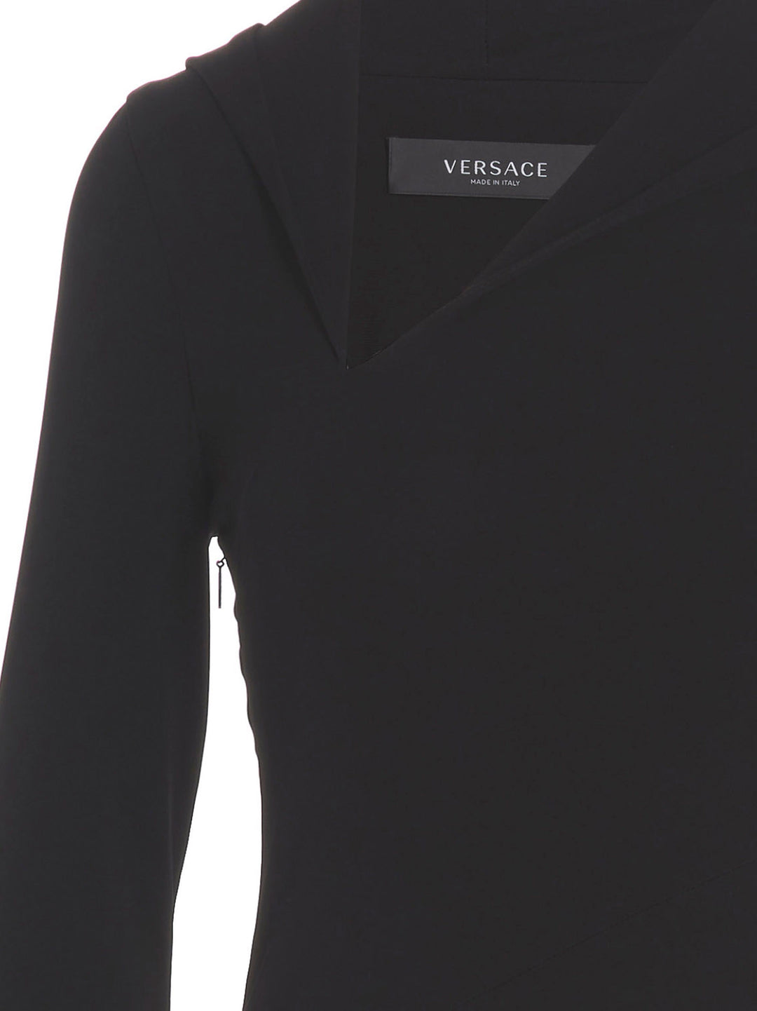 Versace Long Cut-Out Hooded Dress Dresses - Black | 165fa05e9e33fc8fcd36002a31572771b198986c