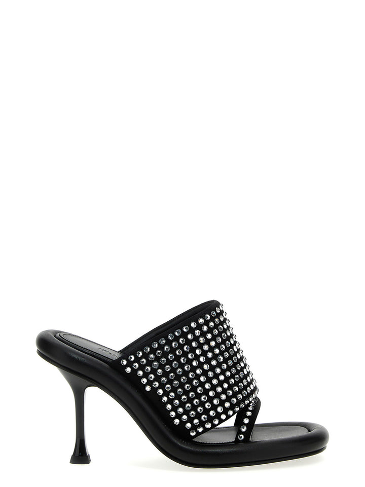 J.W. Anderson Bumber Crystal Sandals - Black | b22409ab9c338550ee09ccdf7b1adc10c13e765d