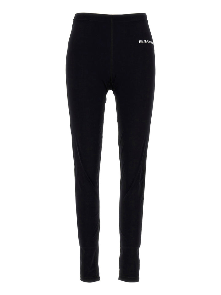 Jil Sander Logo Print Leggings - Black | 7fd4309107f0f92e220b8c26cafdbc94e2cbc15e