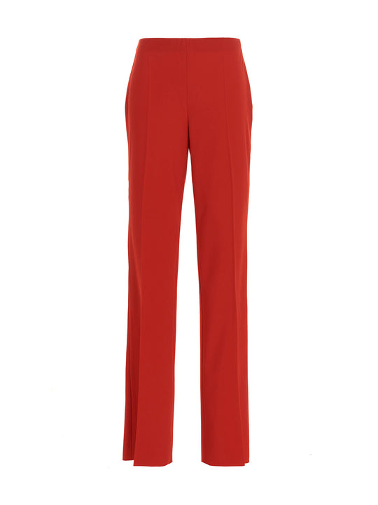 Straight With Pleat Pants Red