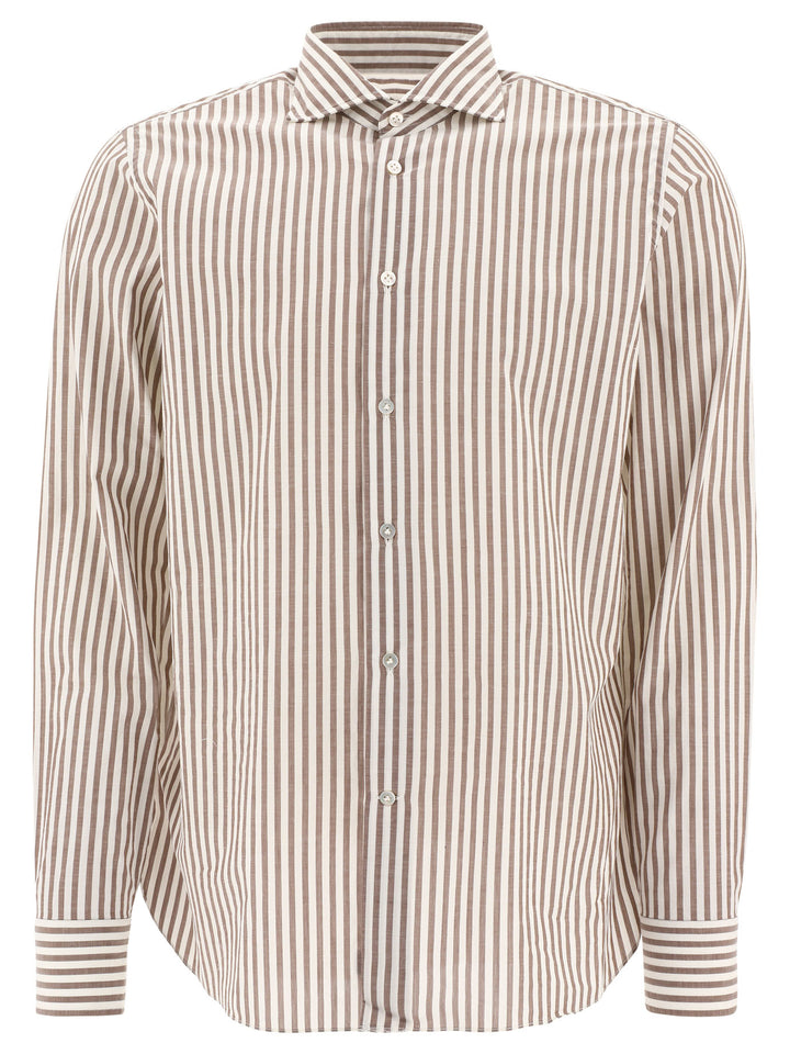 Striped Shirt Shirts Brown