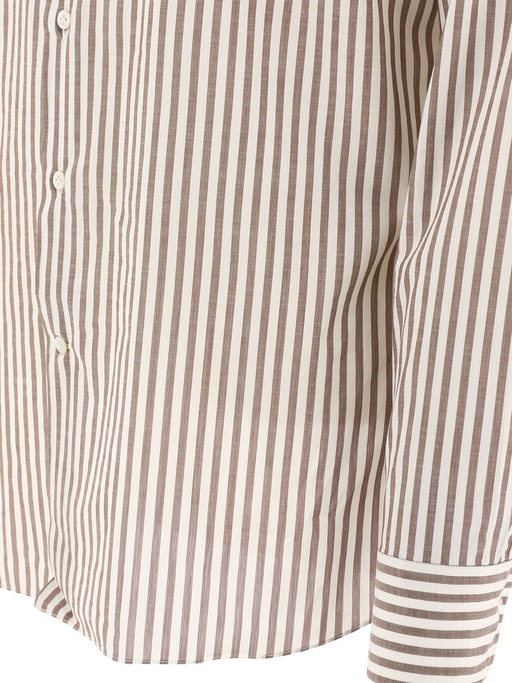 Striped Shirt Shirts Brown