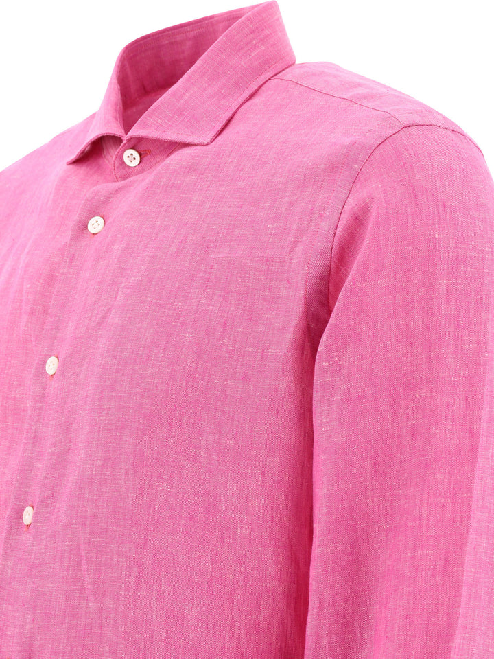 Classic Linen Shirt Shirts Purple