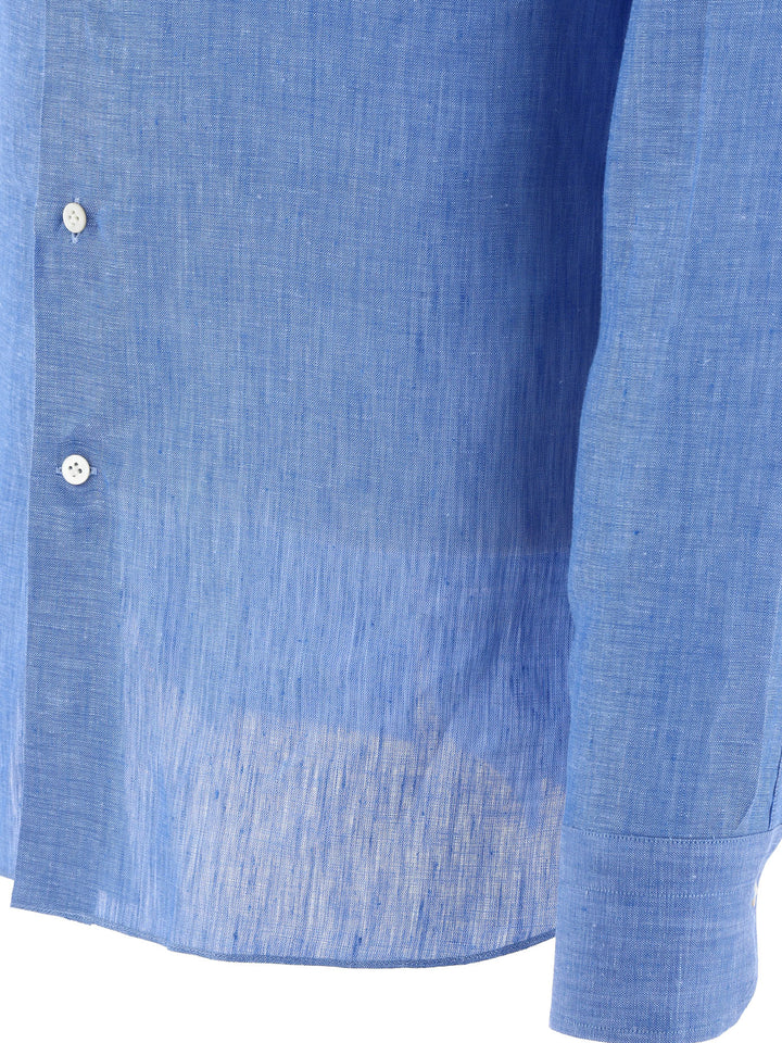 Classic Linen Shirt Shirts Light Blue