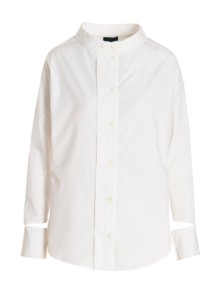 Maison Jejia Asymmetric Shirt and Blouse - White | 7eed8f8c7ad0258002037faa9993c83f99a4b742