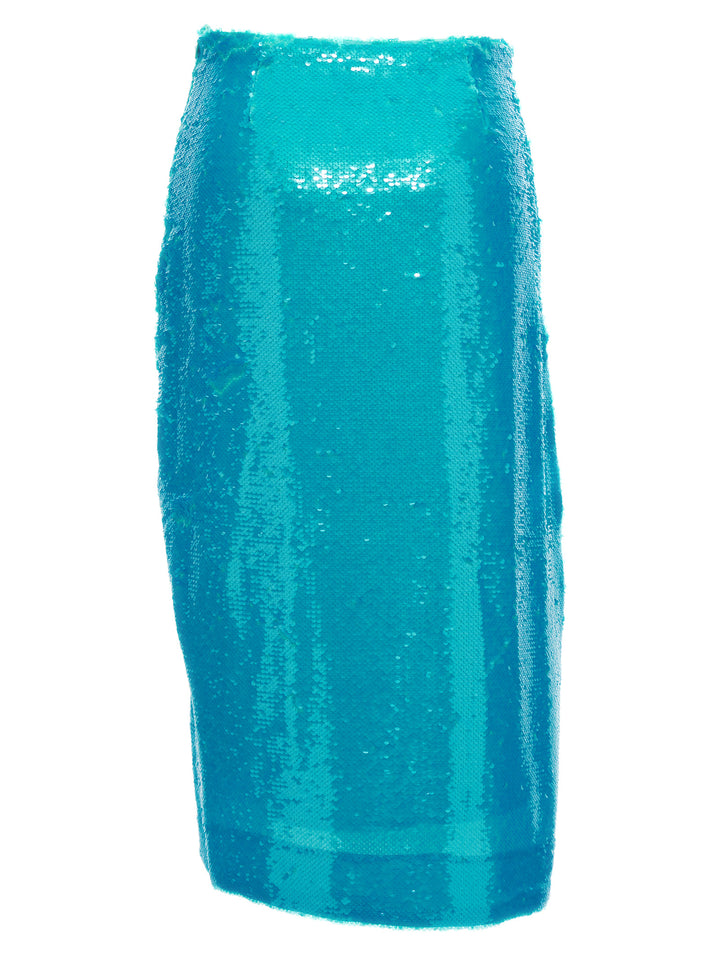 Ganni Sequin Midi Skirt Skirts - Light Blue | a558d4f2aca1da7236a6b008b1c9d406dfc784fb