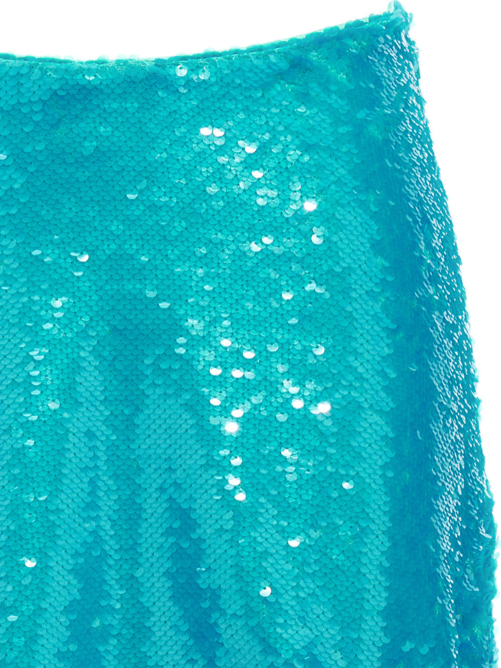 Ganni Sequin Midi Skirt Skirts - Light Blue | 64599f69c89ff064779af7b2baf177527a563fee