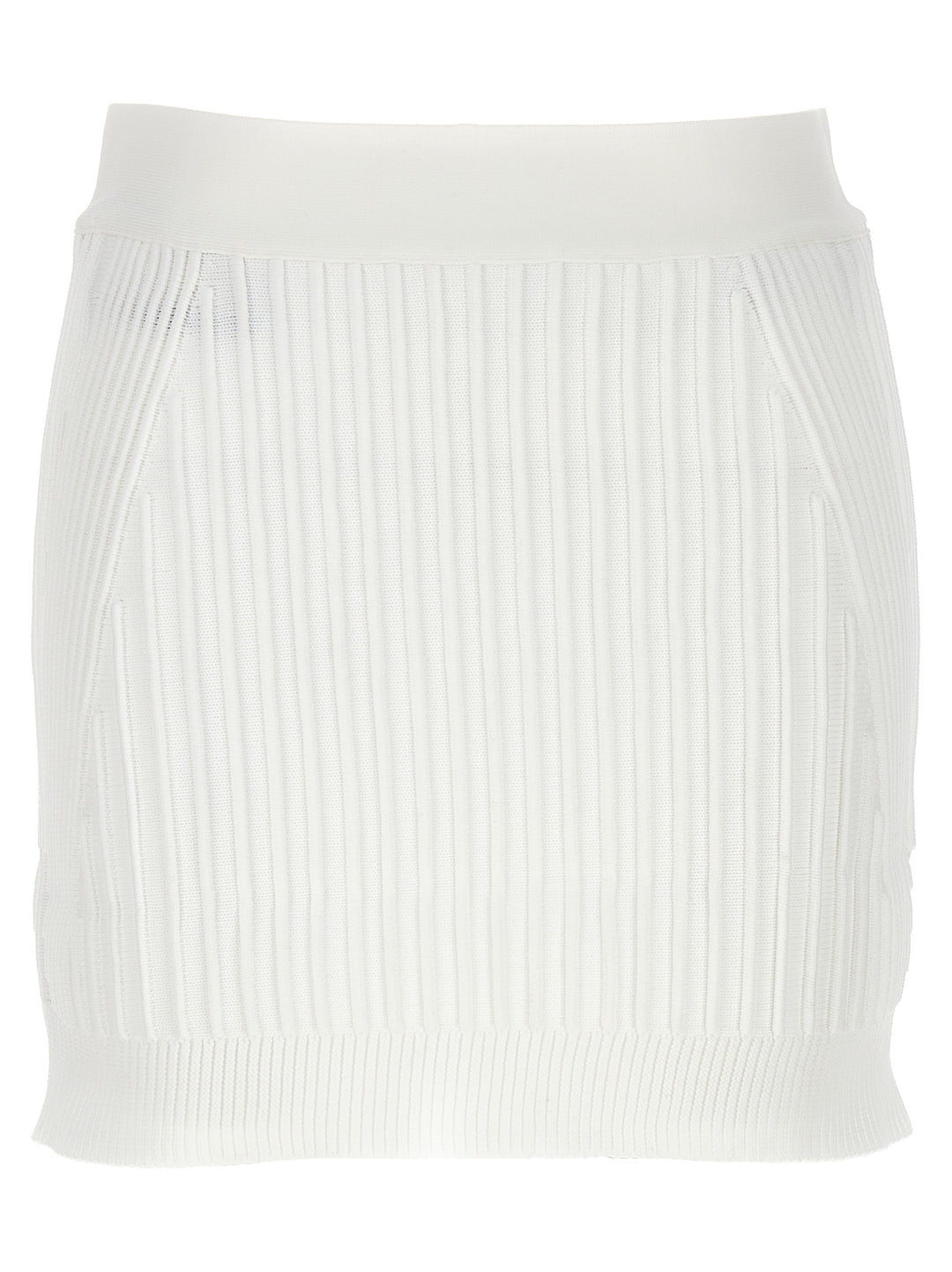 Herve Leger Ottoman Low Rise Mini Skirts - White | f1f90250b31cf669af47ae0e17500af2c5a0f0c8