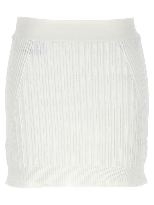 Ottoman Low Rise Mini Skirts White