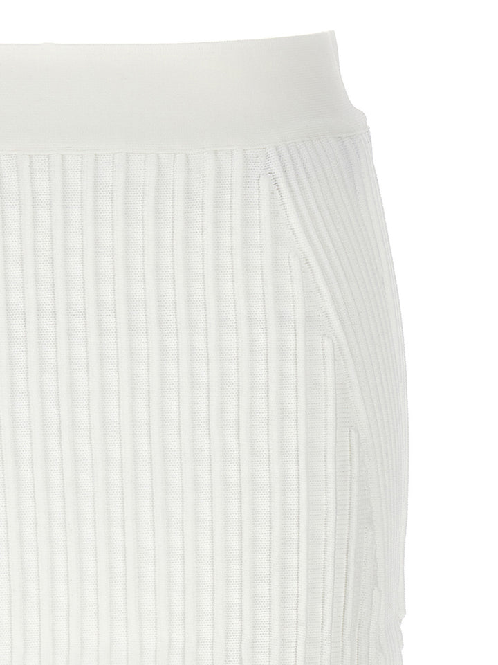 Herve Leger Ottoman Low Rise Mini Skirts - White | 12502145f91de5d493625742a82f6314103224b5
