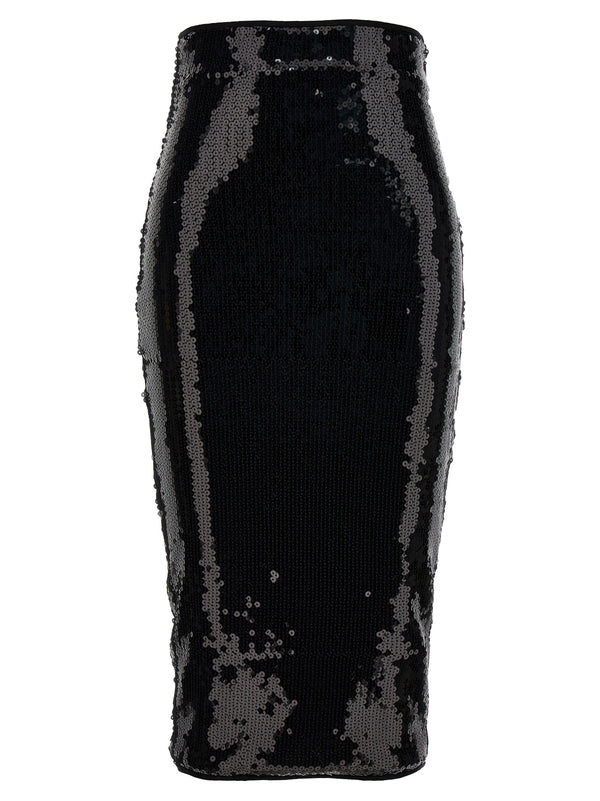 Mesh Midi Skirt Skirts Black