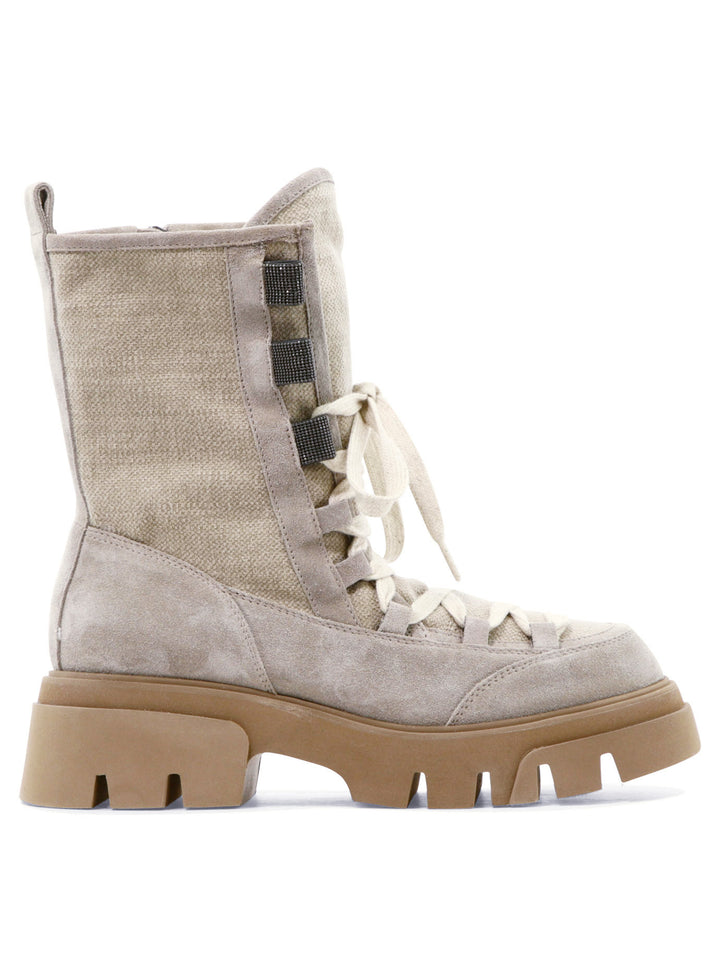 Precious Eyelets Ankle Boots Grey