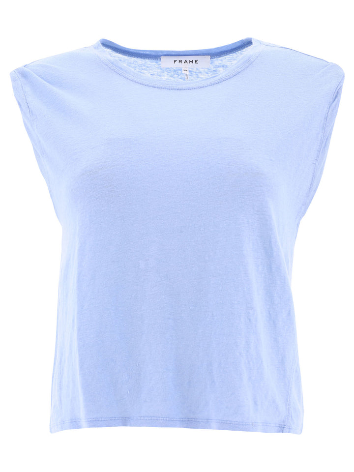 Rolled Muscle T-Shirts Light Blue