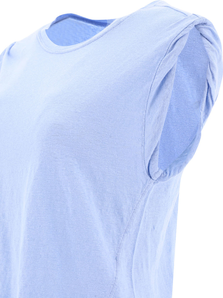 Rolled Muscle T-Shirts Light Blue