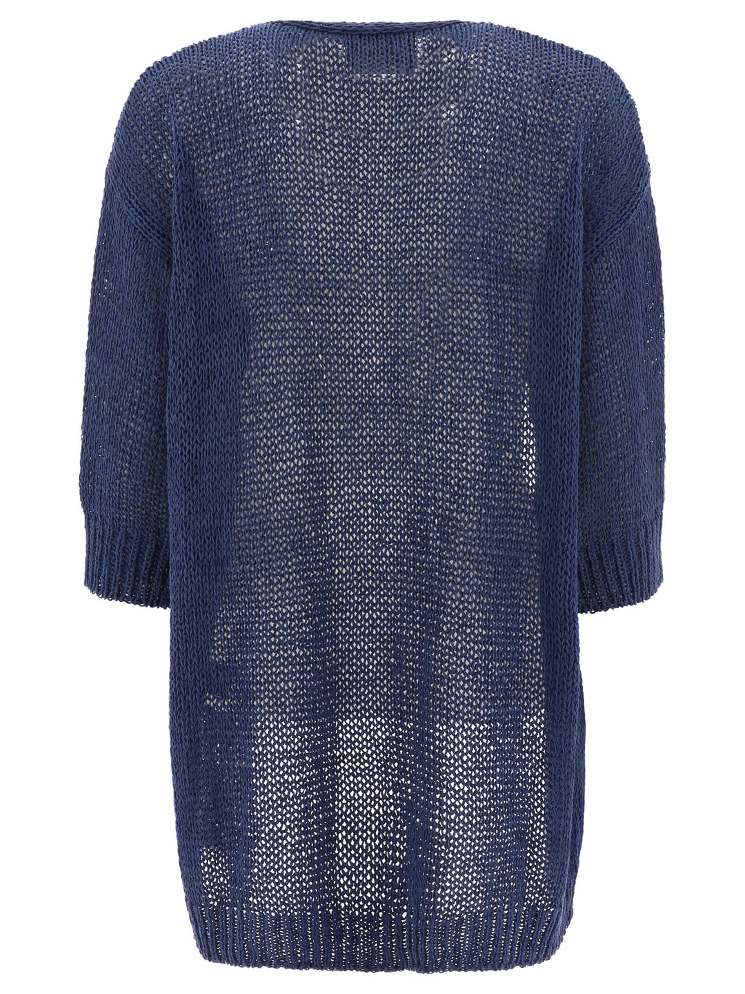 Knitted Open Cardigan Knitwear Blue