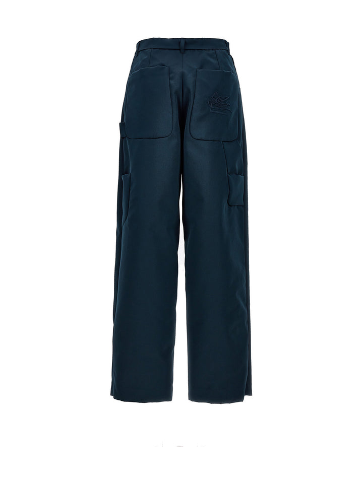 Etro Pegaso Pants - Blue | 41f76d69aaef52c6e8c491e694b1754cb716f4d9