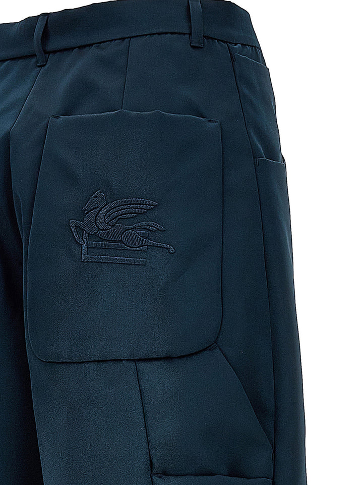 Etro Pegaso Pants - Blue | 3630679c997e19a5a72d5ebd8f12b9d454ce191f
