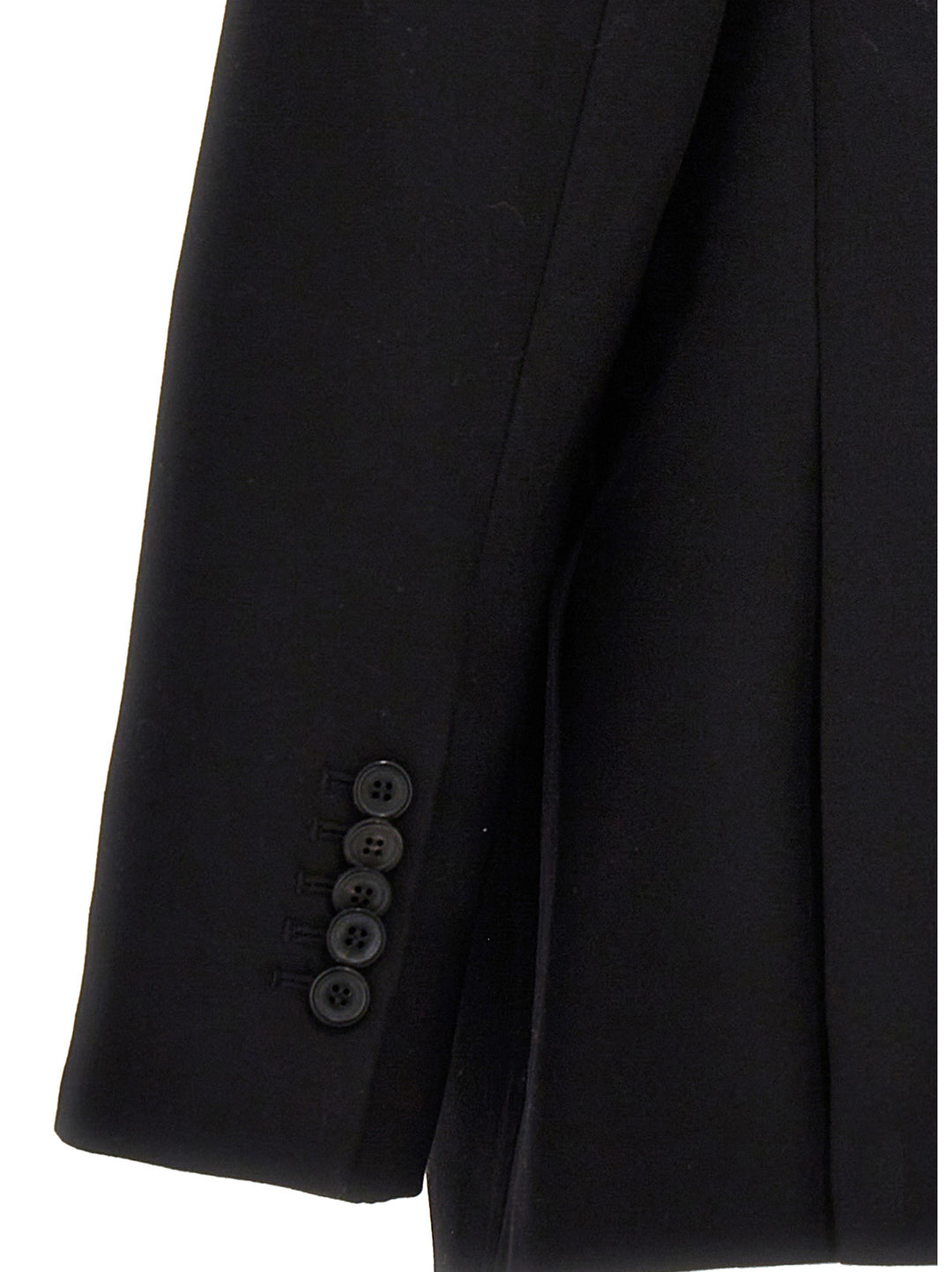 Wool Double Breast Blazer Jacket Blazer And Suits Black